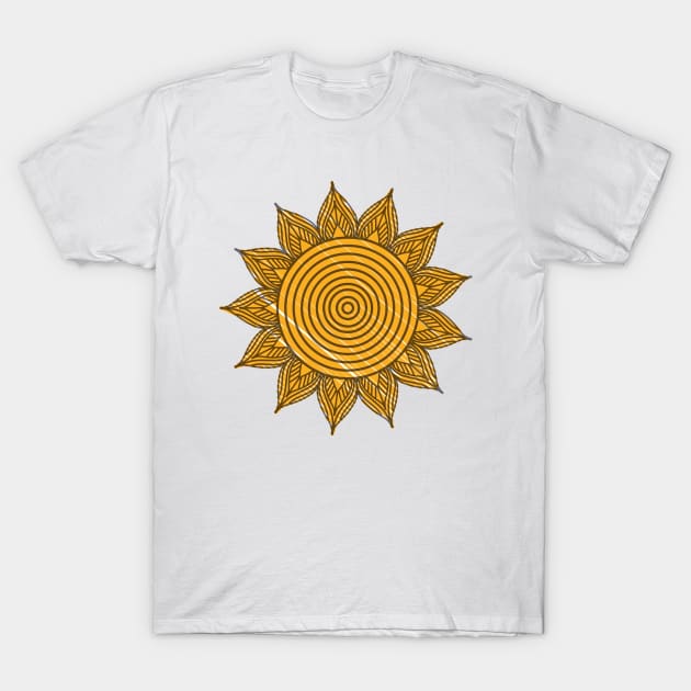 Bright Sun Mandala T-Shirt by The Green Fiber
